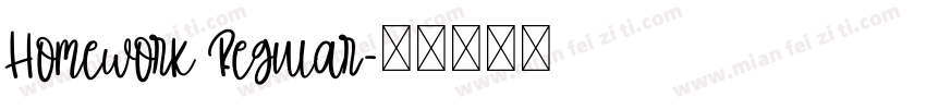 Homework Regular字体转换